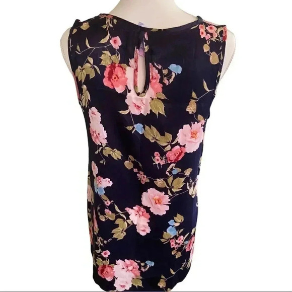 Chris & Carol navy blue floral tank top - Picture 3 of 6